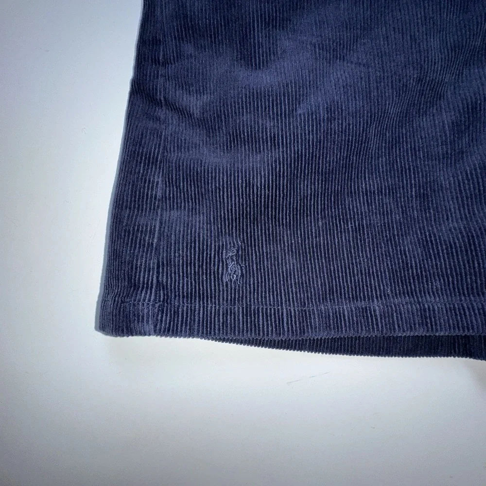 Ralph Lauren Girls‎ 10 Blue Corduroy Skirt Skort Preppy Nautical Pockets